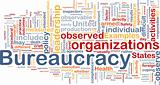 Bureaucracy is bone background concept