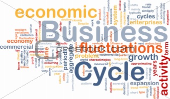 Business cycle is bone background concept