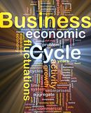 Business cycle background concept glowing