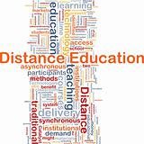 Distance education background concept