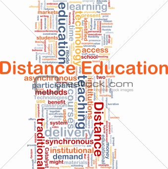 Distance education background concept