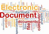 Electronic documents is bone background concept