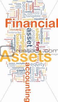 Financial assets is bone background concept