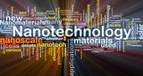 Nanotechnology background concept glowing