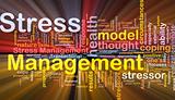 Stress management background concept glowing