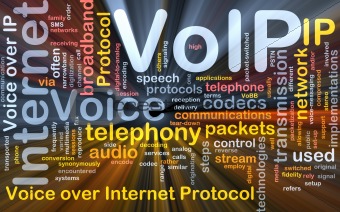 VoIP background concept glowing