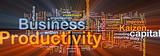 Business productivity background concept glowing