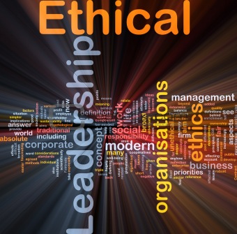 Ethical leadership background concept glowing
