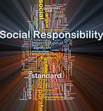 Social responsibility background concept glowing