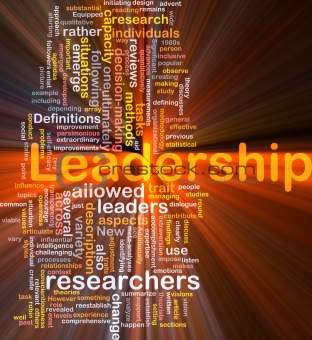 Leadership is bone background concept glowing