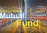 Mutual fund background concept glowing