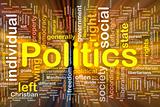 Politics social background concept glowing