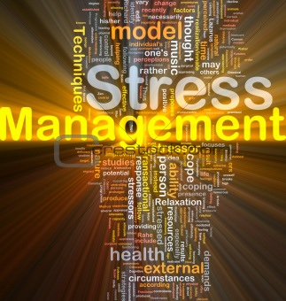 Stress management background concept
