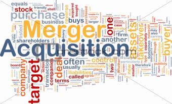 Merger acquisition background concept