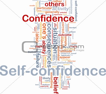 Self-confidence is bone background concept