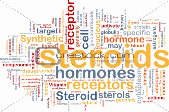 Steroids hormones background concept