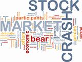 Stock market crash is bone background concept