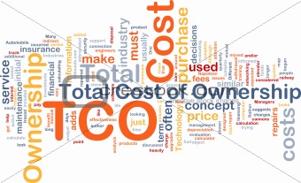 Total cost of ownership background concept