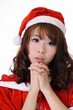 Attractive Asian Christmas girl