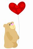 bear with heart balloon