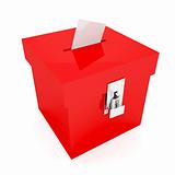 Red ballot box