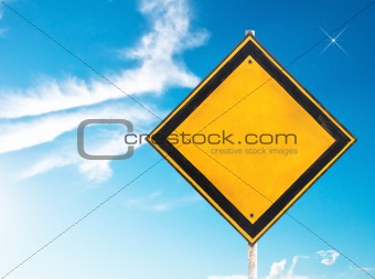 traffic sign under blue sky