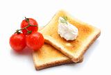 Toast with cottage cheese