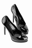 Black high heel women shoes
