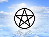 Pagan symbol on water