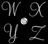 Graceful diamond alphabetic letters. Vector set 7