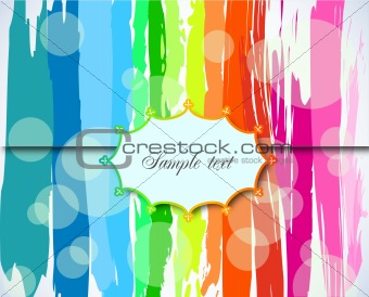 Grunge Background with Label. Vector
