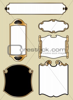 Vector ornamental frame set.