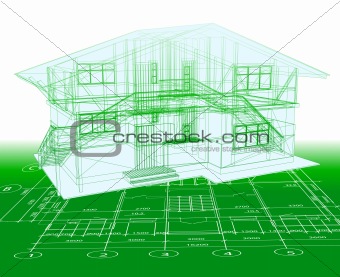 House: vector technical draw