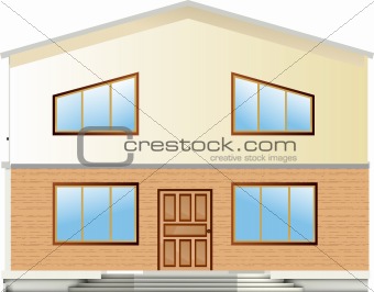 Real Estate For Sale. Vector facade
