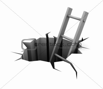 ladder in hole