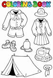Coloring book with scout clothes