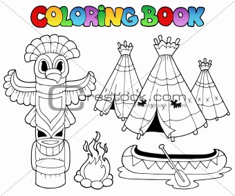 Coloring book with totem