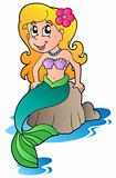 Cute cartoon mermaid