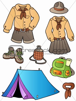 Scout clothes and gear collection