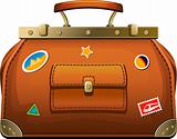 Old-fashioned travel bag (valise)