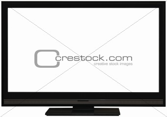 Flat wide TV screen cutout
