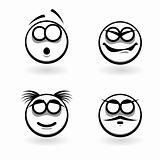 Four cartoon of abstract emotions.