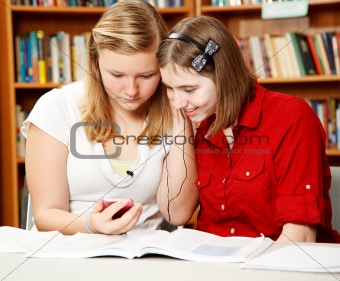 Library Teens with MP3 Player