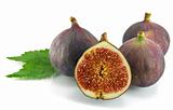 ripe fig isolated on a white background