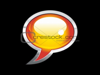 abstract shiny chat icon 