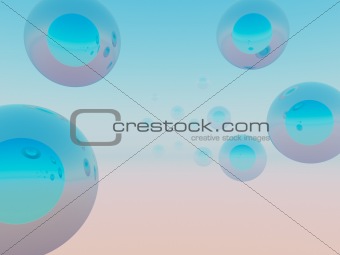 Blue Crystal Sphere Background