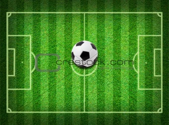 Real green grass soccer field background