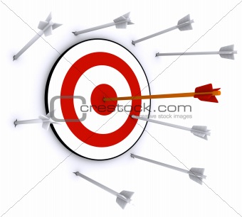 Arrow hit target