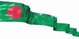 Bangladesh ribbon flag isolated on white