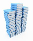Stacks of books isolated on white background
